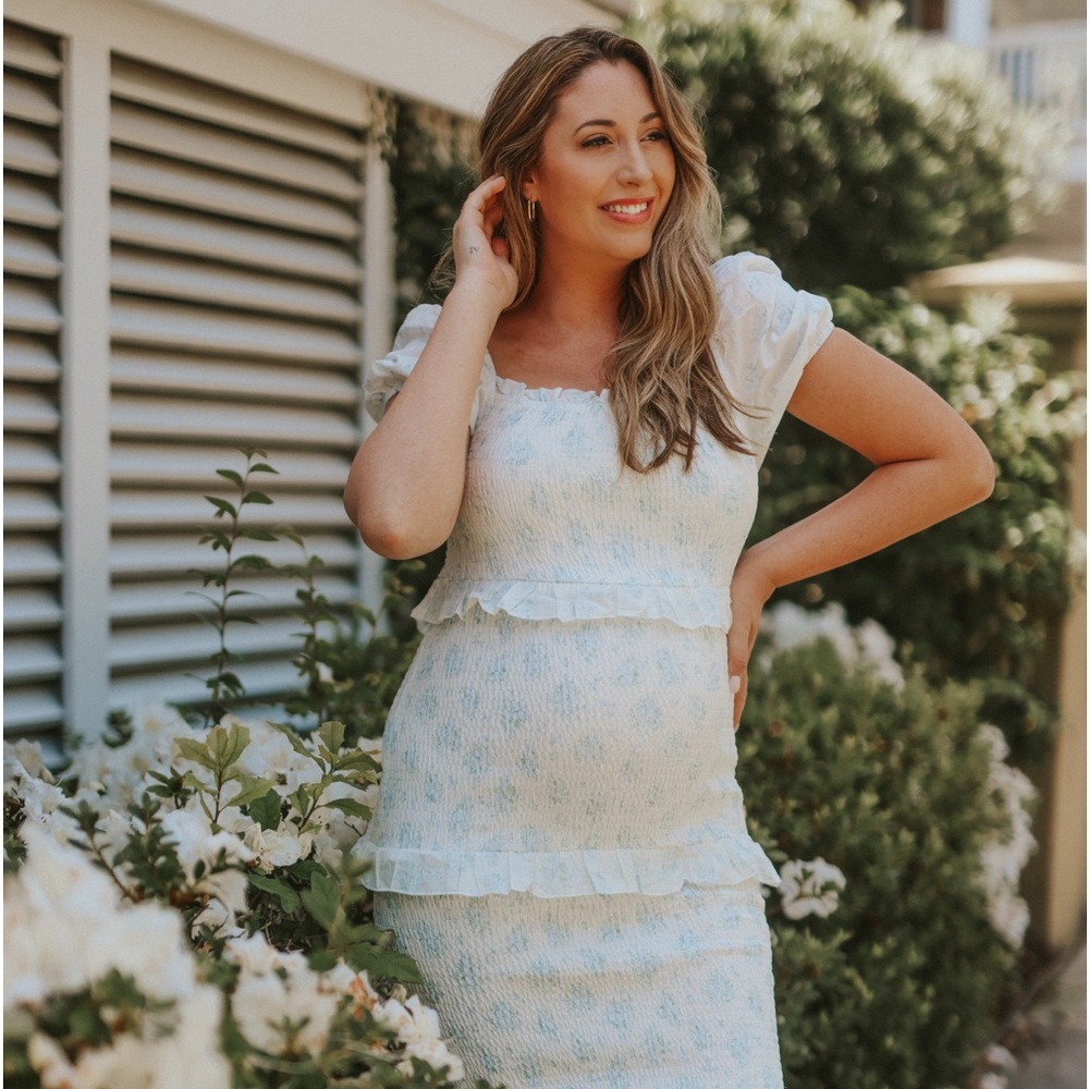 Lovely Floral Ruffled Dress